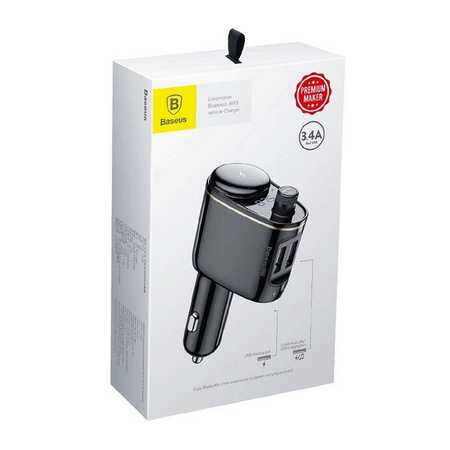 Baseus S-06 Bluetooth/USB car FM transmitter (Overseas Edition) - black