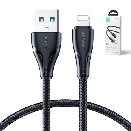 Joyroom Kabel USB - Lightning 2.4A Surpass Series 1.2 m schwarz (S-UL012A11)