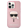 Karl Lagerfeld KLHCP13XKHTUGLP iPhone 13 Pro Max 6,7" różowy/pink hardcase Glitter Karl`s Head