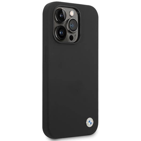 Etui BMW Silicone Metal Logo na iPhone 15 Pro - czarne