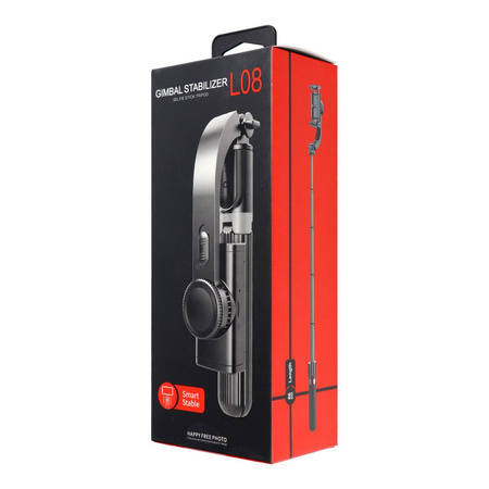 Zestaw / uchwyt selfie z pilotem na bluetooth tripod GIMBAL stabilizator czarny SSTR-L08