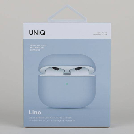 Uniq -Hülle Lino AirPods 3. Generation Silikon blau/arktisblau