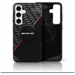 Original Handyhülle SAMSUNG GALAXY S25 AMG Double Layer Rhombs MagSafe Schwarz und Rot
