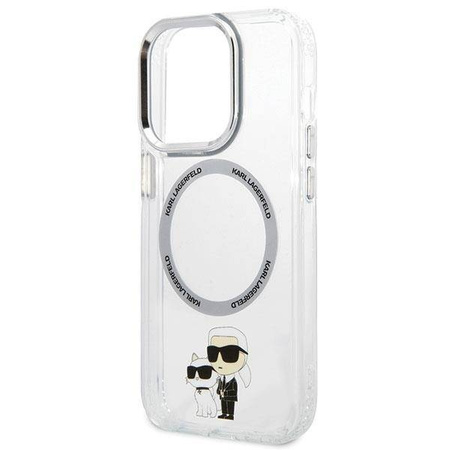 Karl Lagerfeld KLHMP13LHNKCIT iPhone 13 Pro 6.1&quot; hardcase transparent Iconic Karl&amp;Choupette Magsafe