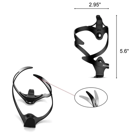 Rockbros 2017-11ABK Aluminiumhalter für Fahrradwasserflasche – Schwarz