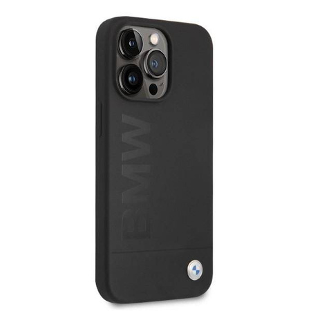 Original Case IPHONE 13 PRO BMW Hardcase Silicone Signature Logo MagSafe (BMHMP13LSLBLBK) black