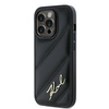 Karl Lagerfeld KLHCP14LPQDSMGK iPhone 14 Pro 6.1" czarny/black hardcase Diagonal Quilted Script