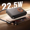 Joyroom JR-PBM02 Powerbank 22,5 W 10000 mAh 3-in-1 magnetisch induktiv kompatibel mit MagSafe mit integriertem Kabel – Schwarz