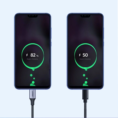 Ugreen kabel przewód USB - USB Typ C Quick Charge 3.0 3A 1m szary (60126)