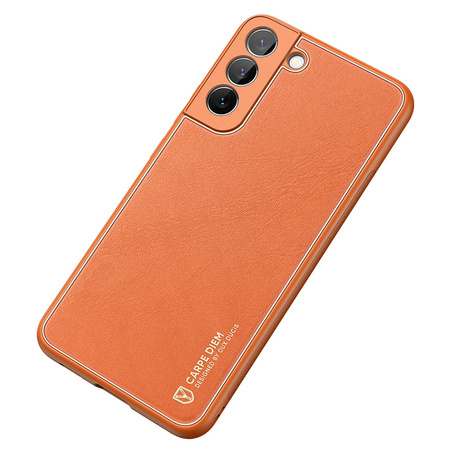Dux Ducis Yolo elegante Hülle aus ökologischem Leder für Samsung Galaxy S22+ (S22 Plus) orange
