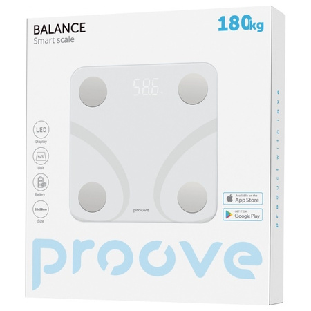 Proove Waga Smart Scale Balance          Bluetooth biały/white