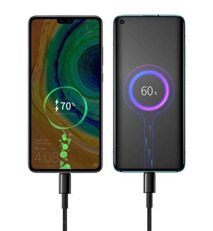 Baseus kabel USB Typ C - USB Typ C szybkie ładowanie Power Delivery Quick Charge 100 W 5 A 1 m czarny (CATWJ-01)