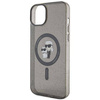 Karl Lagerfeld Karl&amp;Choupette Glitzer MagSafe Hülle für iPhone 15 – Schwarz