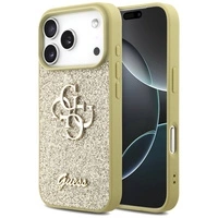 Guess Fixed Glitter Big 4G Hülle für iPhone 17 Pro - Gold