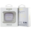 Oryginalne Etui APPLE AIRPODS 4 Guess Metallic Script Charm fioletowe