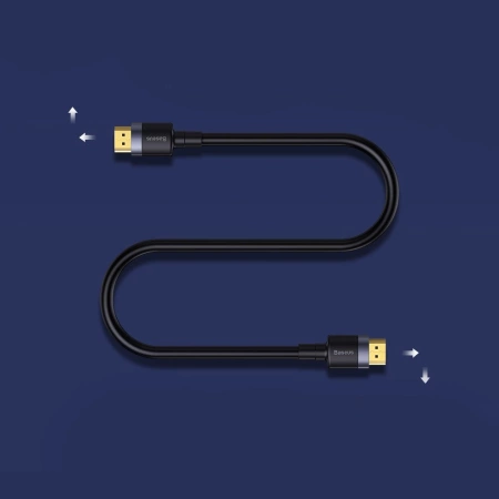 Baseus Cafule kabel przewód HDMI 2.0 4K 60 Hz 3D 18 Gbps 2 m czarny (CADKLF-F01)