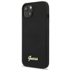 Guess GUHMP13MLSLMGBK iPhone 13 6.1 "schwarz / schwarz Hardcase Silikonschrift Gold Logo
