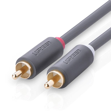 Ugreen kabel przewód stereo audio wideo 2 RCA 2x Cinch 5m szary (10520)