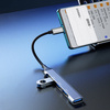 Dudao HUB 4in1 USB-C - 4x USB-A (3 x USB2.0 / USB3.0) 6,3cm schwarz (A16T)