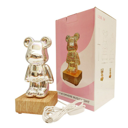 Lampka nocna LED 3D Miś Art Deco stojący L3GFBD
