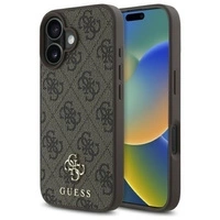 Etui Guess 4G Small Classic MagSafe na iPhone 16 - brązowe