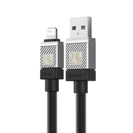 USB - Lightning 2.4A 1m cable Baseus CoolPlay - black