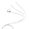 Joyroom S-IW008 3-in-1 cable magnetic charger USB-A - Lightning/USB-C 1.2m - white
