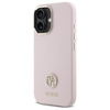 Original Case IPHONE 16 Guess Hardcase Silicone Logo Strass 4G (GUHCP16SM4DGPP) light pink