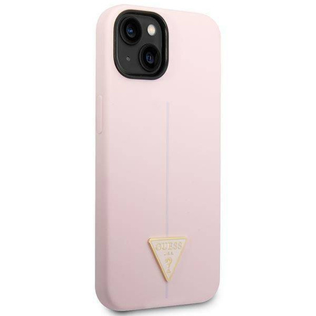 Schutzhülle IPHONE 14 PLUS Guess Hardcase Silicone Triangle violett