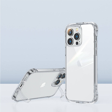 Joyroom Defender Series Case Cover for iPhone 14 Pro Max Armored Hook Cover Stand Clear (JR-14H4)
