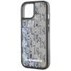 Karl Lagerfeld Liquide Glitter Monogram Gradient iPhone 15 Case - Black