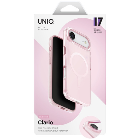 Etui UNIQ Clario do iPhone Air Magclick  Charging różowy
