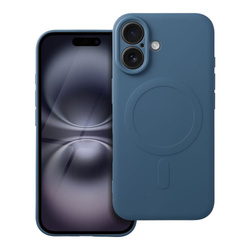 Futerał SILICONE MAG COVER kompatybilny z MagSafe do IPHONE 16 niebieski
