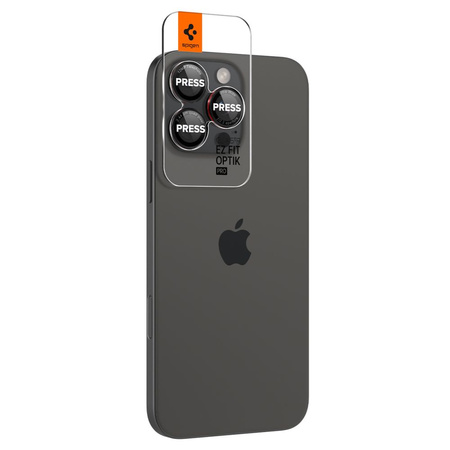 OSŁONA APARATU SPIGEN OPTIK PRO L-SERIES GLAS.TR ”EZ FIT” CAMERA PROTECTOR 2-PACK IPHONE 14 PRO / PRO MAX / 15 PRO / PRO MAX / 16 PRO / 16 PRO MAX BLACK