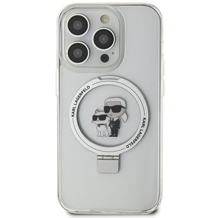 Karl Lagerfeld KLHMN61HMRSKCH iPhone 11 / Xr 6,1" weiß/weiß Hardcase Ringständer Karl&Choupette MagSafe