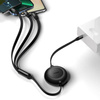 Baseus Bright Mirror 2 einziehbares Kabel 3in1 USB Type C - Micro USB + Lightning + USB Type C 3.5A 1.1m schwarz (CAMJ010201)