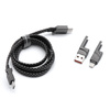 FORCELL F-ENERGY C241 4w1 kabel Typ C / USB A do Typ C / Lightning QC PD 3A 60W 1 m chrom