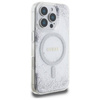 Etui Guess Resin Gradient Glitter MagSafe na iPhone 16 Pro - srebrne