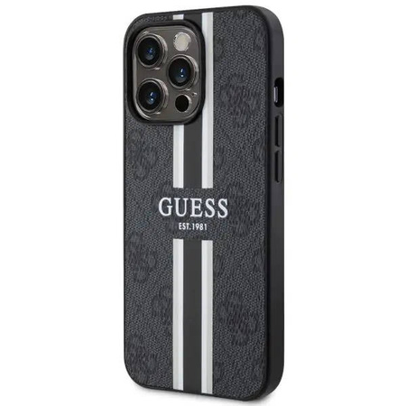 Guess GUHMP13XP4RPSK iPhone 13 Pro Max 6.7&quot; black/black hardcase 4G Printed Stripes MagSafe