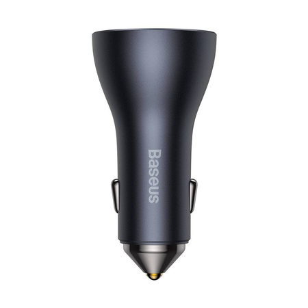 Baseus Golden Contactor Pro USB-A Autoladegerät + 2x USB-C 65W dunkelgrau (CGJP010013)