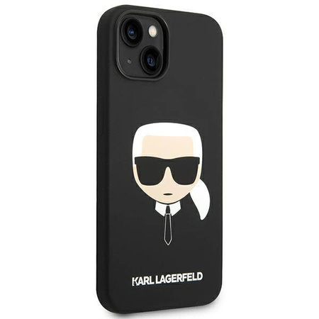 Oryginalne Etui IPHONE 14 PLUS Karl Lagerfeld Harcase Silicone Karl's Head czarne
