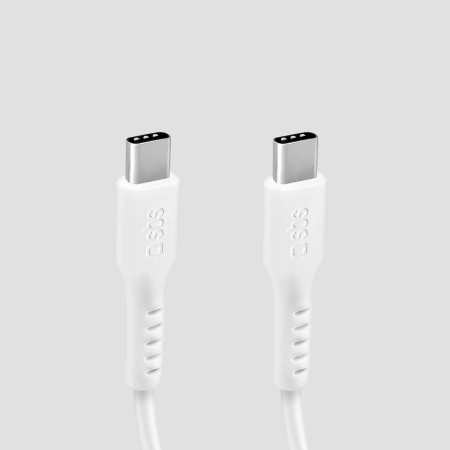 Kabel SBS TECABLETCC10W USB-C - USB-C Power Delivery 25W 1 m - biały