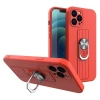 Ring Case Silikonhülle mit Fingerhalter und Ständer für Xiaomi Redmi Note 11 Pro rot