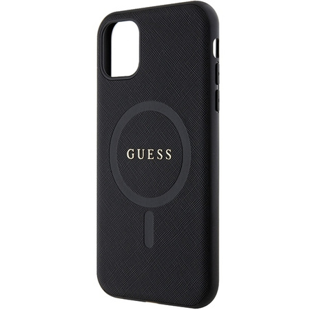 Oryginalne Etui IPHONE 11 / XR Guess Hardcase Saffiano MagSafe (GUHMN61PSAHMCK) czarne