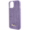 Etui Guess Sequin Script Metal na iPhone 15 - fioletowe