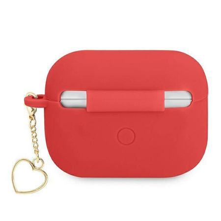 Original Handyhülle APPLE AIRPODS PRO Guess Silicone Charm Heart Collection (GUAPLSCHSR) rot
