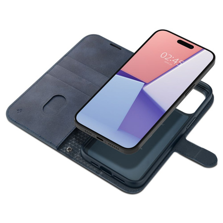 Etui Spigen Wallet S Pro na iPhone 15 Pro - granatowe