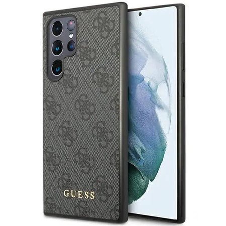 Guess 4G Metal Logo - Etui Samsung Galaxy S23 Ultra (szary)