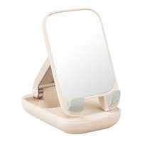 Verstellbarer Telefonständer mit Spiegel Baseus Seashell Series – Beige