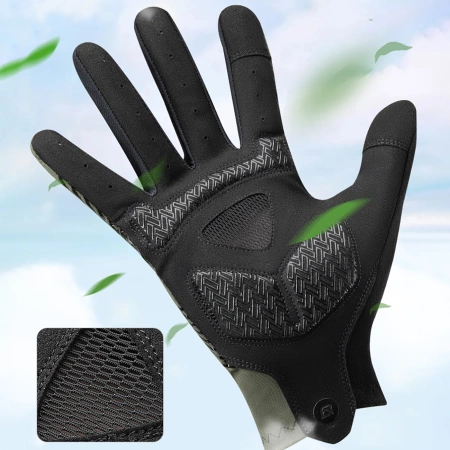 Rockbros Fahrradhandschuhe Frühling/Sommer/Herbst, Full, Größe: XXL - Grün